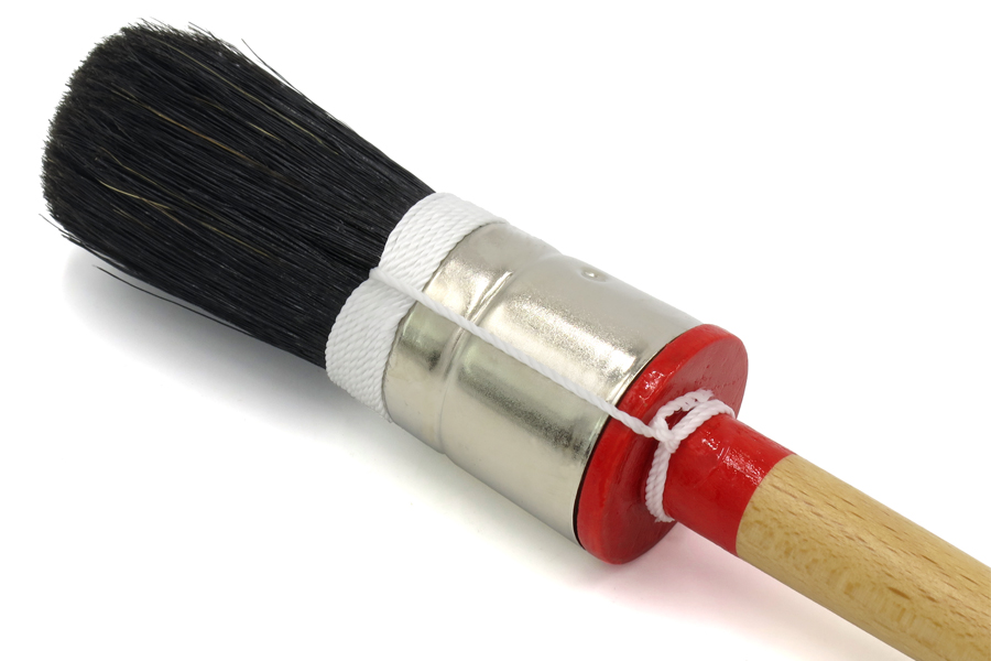 Cinghiale Large Professional Round Paint Brush nickel Ferrule